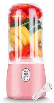 Mini Draagbare Juicer Oranje Usb Elektrische Mixer Fruit Smoothie Blender Voor Machine Persoonlijke Sapcentrifuge roze