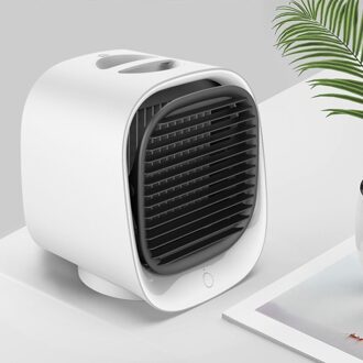 Mini Draagbare Luchtkoeler Fan Usb Cooling Ventilator Airconditioner Ventilator wit