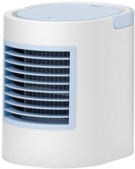 Mini Draagbare Luchtkoeler Ventilator Airconditioner Met Led Sfeerverlichting Desktop Air Cooling Fan Luchtbevochtiger Voor Kantoor # Y # G40 Blauw
