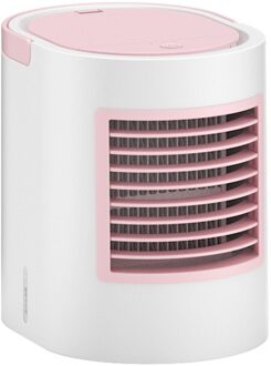 Mini Draagbare Luchtkoeler Ventilator Airconditioner Met Led Sfeerverlichting Desktop Air Cooling Fan Luchtbevochtiger Voor Kantoor # Y # G40 Roze