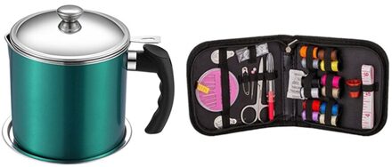Mini Draagbare Naaien Kit Accessoires Draagtas Set & Rvs Oliefilter Pot Grote Capaciteit Filter