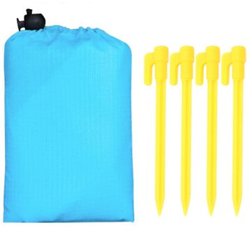 Mini Draagbare Pocket Camping Mat Deken Outdoor Waterdichte Vochtwerende Picknick Opvouwbare Strand Mat Klimmen Slaapmat blauw