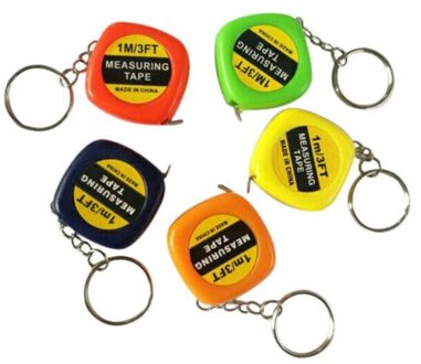 Mini Draagbare Pull Heerser Sleutelhanger Kleur Willekeurige Sleutelhanger 1Pc 1M/3ft Retractable Ruler Tape meten willekeurig 4stk