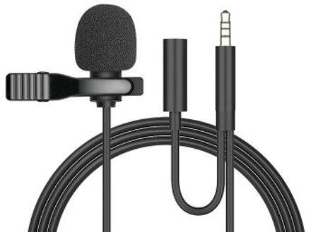 Mini Draagbare Revers Clip-On Condensator Microfoon Bedrade Microfoon 3.5Mm Omnidirectionele Metalen Microfoon Voor Iphone Android Smart Telefoon 3.5mm 2and1