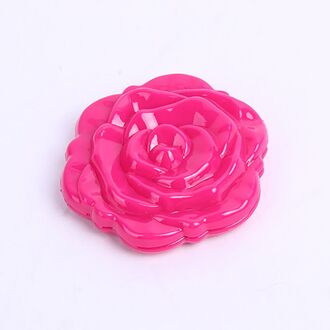 Mini Draagbare Rose Bloem Spiegel Dubbele Kanten Vouwen Ronde Spiegels Meisjes Dames Pocket Kleine Spiegel Make-Up Cosmetische Accessoires Rood