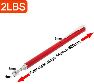 Mini Draagbare Telescopische Magnetische Magneet Pen Pick Up Tool Uitschuifbare Pickup Staaf Stok Voor Picking Up Moer Bout Schroeven Handige tool 2 LBS nee licht