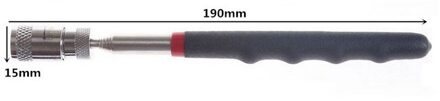 Mini Draagbare Telescopische Magnetische Zuigkracht Staaf Draagbare Tool Capaciteit Pickup Voor Moer/Bout/Schroeven Telescopische Magnetische Pickup Staaf 190mm Rod met led