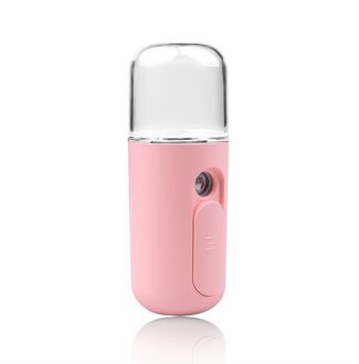 Mini Draagbare Ultrasone Auto Luchtbevochtiger Facial Steamer Aroma Diffuser Aroma Essentiële Olie Diffuser USB Home Office Spuit roze met USB