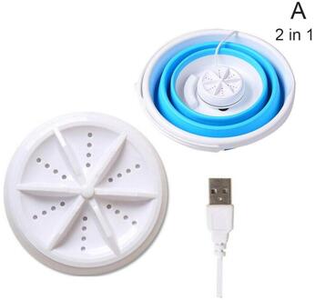 Mini Draagbare Ultrasone Turbine Wasmachine Opvouwbare Type Cleaner Voor Home Reizen Emmer Wasgoed Usb Wasmachine Kleding C4J4