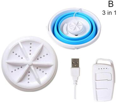 Mini Draagbare Ultrasone Turbine Wasmachine Opvouwbare Type Cleaner Voor Home Reizen Emmer Wasgoed Usb Wasmachine Kleding C4J4