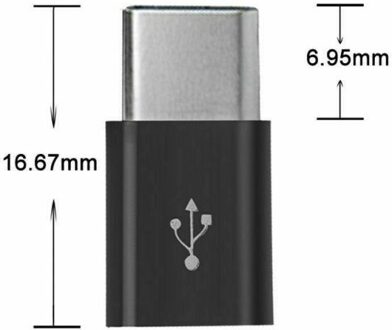 Mini Draagbare Usb 3.1 Micro USB-C Type-C Data Adapter Converter Voor Xiaomi Huawei Samsung Galaxy A7 Adapter usb Type C 1 stk zwart
