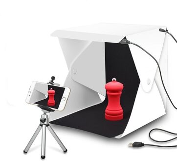 Mini Draagbare Vouwen Lightbox Fotografie Studio Soft box LED Light foto Soft Box voor iphone DSLR Camera Foto Achtergrond