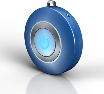 Mini Draagbare Wearable Ketting Luchtreiniger Negatieve Ionen Generator Lage Noise W Etherische Olie Diffuser Voor Home Auto Usb Nebulize blauw
