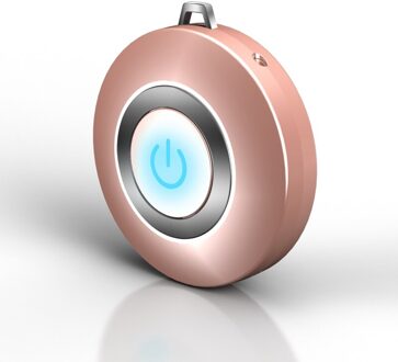 Mini Draagbare Wearable Ketting Luchtreiniger Negatieve Ionen Generator Lage Noise W Etherische Olie Diffuser Voor Home Auto Usb Nebulize goud