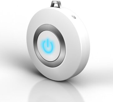 Mini Draagbare Wearable Ketting Luchtreiniger Negatieve Ionen Generator Lage Noise W Etherische Olie Diffuser Voor Home Auto Usb Nebulize wit