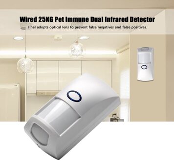 Mini Draagbare Wired 25Kg Huisdier Immuun Dual Infrarood Pir Bewegingsmelder Laag Verbruik Voor Home Security CT60Y