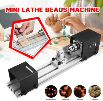 Mini Draaibank Kralen Machine DIY Houtbewerking Draaibank Polijsten Slijpen Boor Tool Carving Cutter Hout Draaibank 100W Polijsten Boor Tool