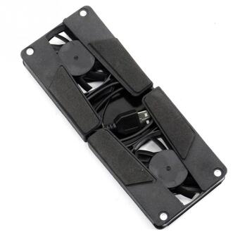 Mini Draaibare USB Fan Laptop Notebook PC 2 Fans Cooler Cooling Pad voor Laptop 10-17 "PC USB Cooler Zwart