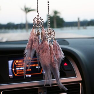 Mini Dream Catcher Auto Hanger Windgong Veer Decoratie Home Decor & Muur Opknoping Versiering Handgemaakte Dreamcatcher Grijs