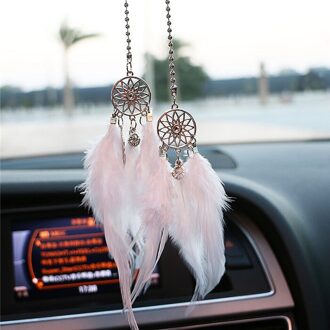 Mini Dream Catcher Auto Hanger Windgong Veer Decoratie Home Decor & Muur Opknoping Versiering Handgemaakte Dreamcatcher wit