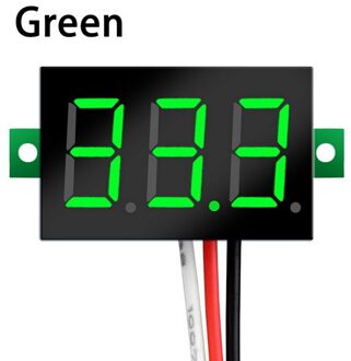 Mini Drie-Draads 0-200V Dc Digitale Voltmeter, Voltmeter Met Omgekeerde Polariteit, circuit Meting Voltmeter groen DC 0V-30V