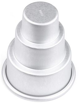 Mini Drie-Tiered Cake Pan Puddingvorm Muffin Decorating Mould Gereedschap Rechte Zijden & Uniforme Wanddikte Broodjes Sharp 525
