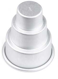 Mini Drie-Tiered Cake Pan Puddingvorm Muffin Decorating Mould Gereedschap Rechte Zijden & Uniforme Wanddikte Broodjes Sharp 525