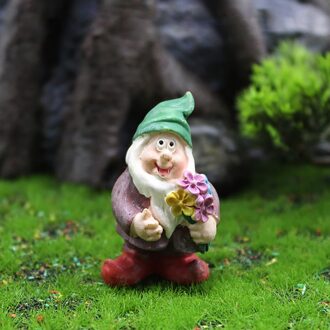 Mini Dronken Gnome Dwergen Grappig Hars Standbeeld Leuke Diy Bonsai Decoratie Voor Bureau Outdoor Tuin Sculptuur Decor # J20