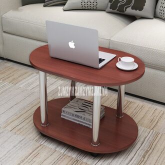 Mini Eenvoudige Verwijderbare Salontafel Woonkamer Klein Appartement Sofa Side Balkon Slaapkamer Nordic Kleine Ronde Tafel Meubels Teak kleur