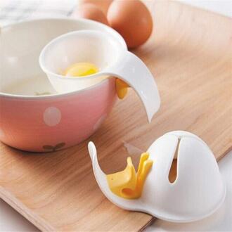 Mini Eigeel White Separator Met Siliconen Houder keuken tool
