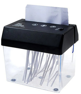 Mini Electric Shredder Portable Paper Shredder USB Battery Operated Shredder Documents Paper Cutting Tool for Home Office