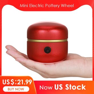 Mini Elektrische Aardewerk Wiel Machine Dc 12V Aardewerk Wiel Keramische Werk Klei Ambachten Voor Volwassenen Kinderen Onderwijs Diy Klei tool US plug