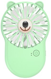 Mini Elektrische Handheld Fan Draagbare Usb Opladen Fans Voor Student Slaapzaal groen