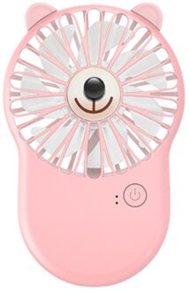 Mini Elektrische Handheld Fan Draagbare Usb Opladen Fans Voor Student Slaapzaal Roze