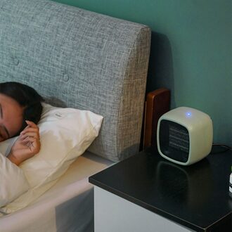 Mini Elektrische Kachel Met Negatieve Ionen Zuiverende Lucht Laag Geluidsniveau Energiebesparende Warm Verwarming Kantoor Kachels-Us Plug groen