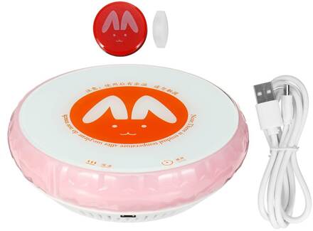 Mini Elektrische Kookplaat Kookplaat USB Warmer Cup Plaat Magnetische roerder Koffie Thee Kachel Huishoudapparatuur voor Keuken Kantoor Roze