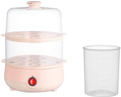 Mini Elektrische Pan Ketels 2-Layer Gekookt Ei Fornuis Multifunctionele Warmte 14 Eieren Broodje Eten Boiler Steamer 220V auto Shut