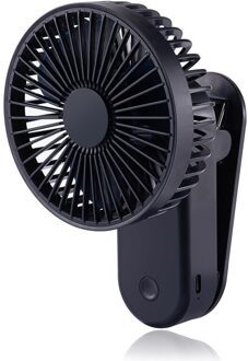 Mini Elektrische Ventilator Magnetische Clip Fan Mini Cooling Fan Usb Desktop Airconditioning Fan Oplaadbare Handige Kleine Fan zwart