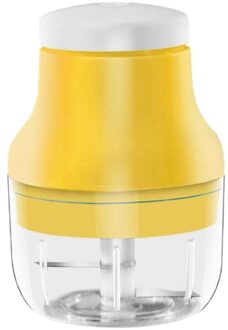 Mini Elektrische Voedsel Vlees Juicer Huishoudelijke Usb Knoflook Chopper Draadloze Stamper Ui Groente Keuken Tool Blender geel