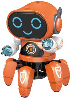 Mini Elektronische Robot Hyun Dans Robot Smart Action Dansen Elektrische Hexapod Staal Robot Licht Muziek Kinderen Speelgoed Cadeau Voor Kind