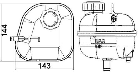 Mini Expansietank, koelvloeistof CRT85001S