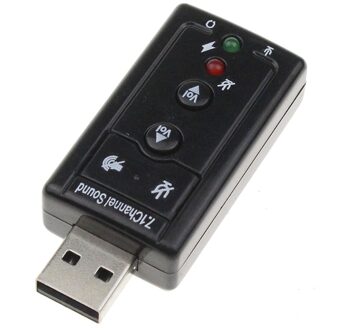 Mini Externe Usb Geluidskaart 7.1 Kanaals 3D Audio Adapter Converter + 3.5Mm Headset Microfoon Voor Pc Computer Desktop notebook