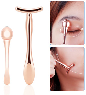 Mini Eye Massage Stick Anti Eye Pouch Dark Circles Massager Device T-shape Face Lifting Massage Facials Thin Face Magic Stick