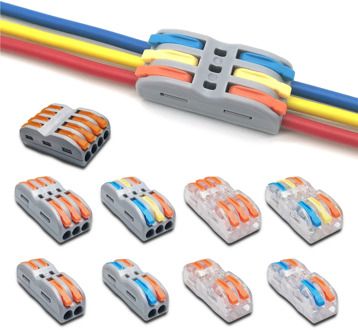 Mini Fast Wire Cable Connectors Universal Compact Conductor Spring Splicing Wiring Connector Push-in Terminal Block SPL-1/2/3/4