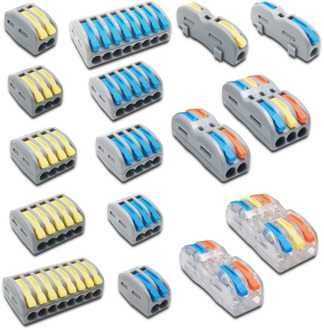 Mini Fast Wire Cable Connectors Universal Compact Conductor Spring Splicing Wiring Connector Push-in Terminal Block SPL-2/3 212