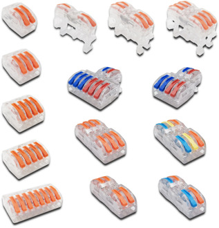 Mini Fast Wire Cable Connectors Universal Compact Conductor Spring Splicing Wiring Connector Push-in Terminal Block SPL-2/3 212T