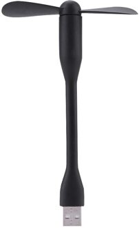 Mini Flexibele Buigbare Usb Ventilator Voor Power Bank Laptop Pc Lader Draagbare Hand Ventilator Computer Zomer Gadget zwart