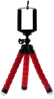 Mini Flexibele Spons Octopus Statief Draagbare Telefoon Camera Holder Bracket Desktop Universele Voor Telefoon Foto 'S Nemen Rood