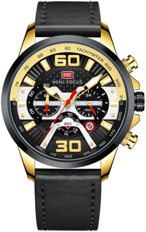 MINI FOCUS Top Brand Luxury Men Watches Stainless Steel Leather Strap Fashion Quartz Wristwatches Sport Clock Relogio Masculino