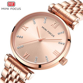 MINI FOCUS Women Watches Luxury Brand Diamond Dial Ladies Quartz Watch Female Dress Wristwatch Waterproof Clock Relogio Feminino